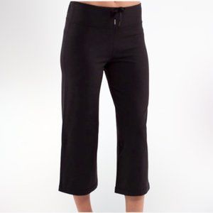 LULULEMON Crop Pants Black Drawstring Elastic Waist Athletic Size 4